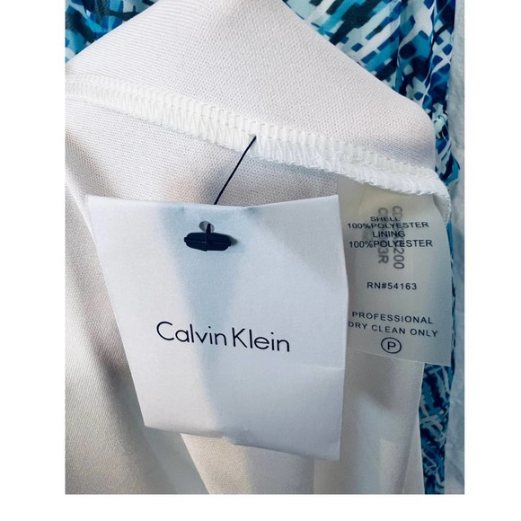 Calvin Klein Printed Chiffon Halter Maxi Dress NWT - Picture 15 of 15